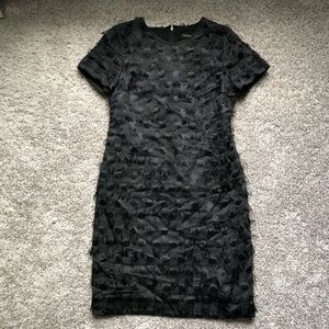 BR Polka Dot Fringe Tassel Shift Dress